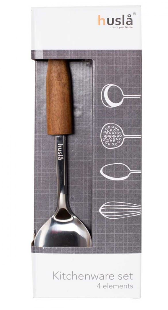 HUSLA KÖKSREDSKAP SET ACACIA TRÄ 73952
