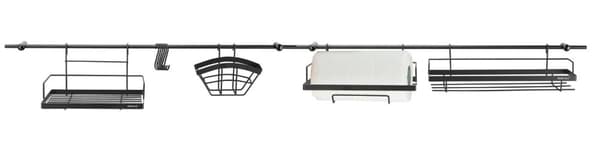 KØKKENSKINNE 16 STK SORT KINGHOFF KH-1498