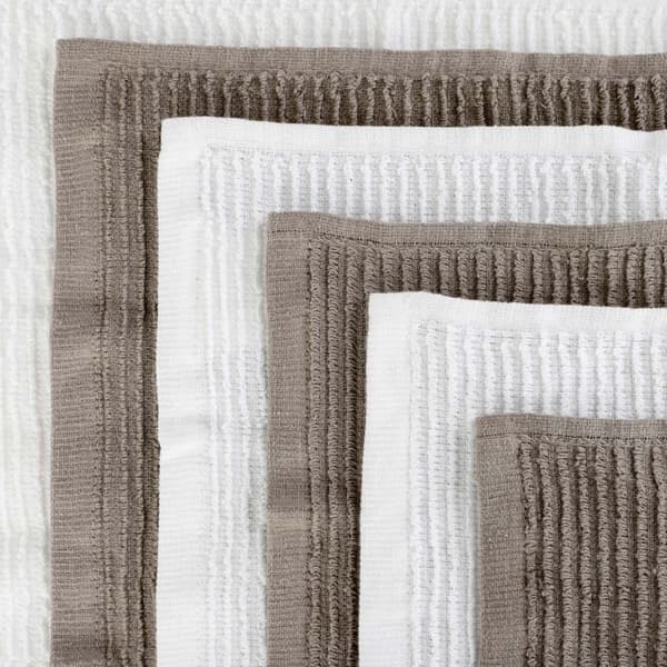 Setti yleispyyhkeitä | KAVEH | puuvilla valkoinen beige 6kpl. | 6*30x30cm | 872544