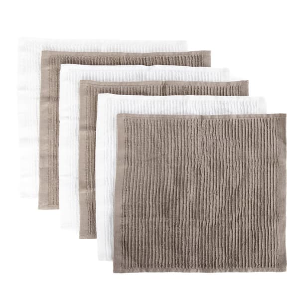 Setti yleispyyhkeitä | KAVEH | puuvilla valkoinen beige 6kpl. | 6*30x30cm | 872544