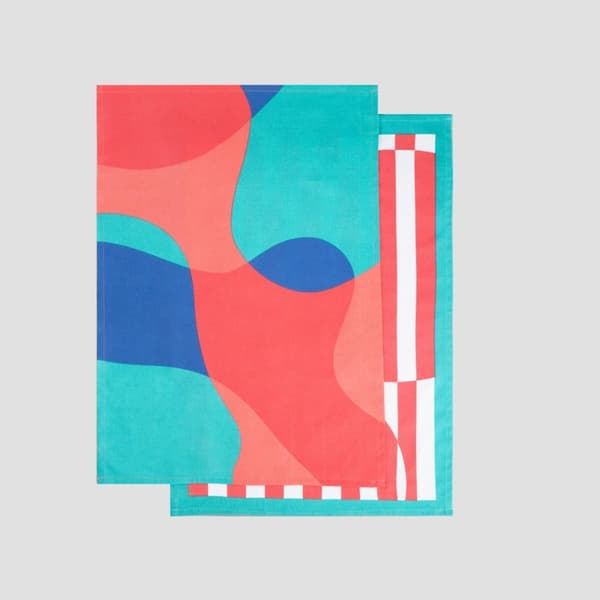 Uppsättning kökshanddukar | FÄRG FIESTA | i ett färgglatt mönster | 2*45x65cm | 738890