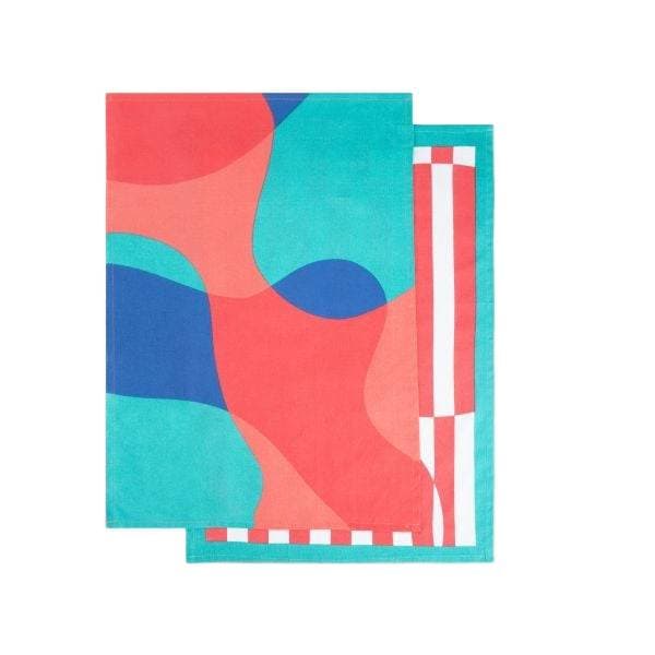 Uppsättning kökshanddukar | FÄRG FIESTA | i ett färgglatt mönster | 2*45x65cm | 738890
