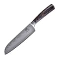 Miniatyrbild 7 av 11: Shiori 3-set 撓 Chairo Shōto + Santoku + Sifu - en uppsättning av tre Damaskus stålknivar