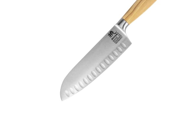Shiori 撓 Hamburg Santoku - universell, multifunktionell kockkniv gjord av tyskt stål 1.4116
