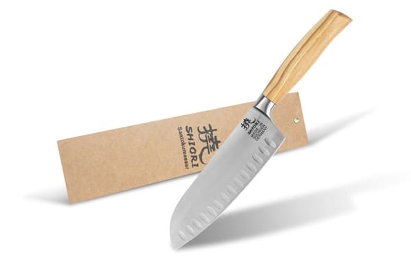 Shiori 撓 Hamburg Santoku - universell, multifunktionell kockkniv gjord av tyskt stål 1.4116