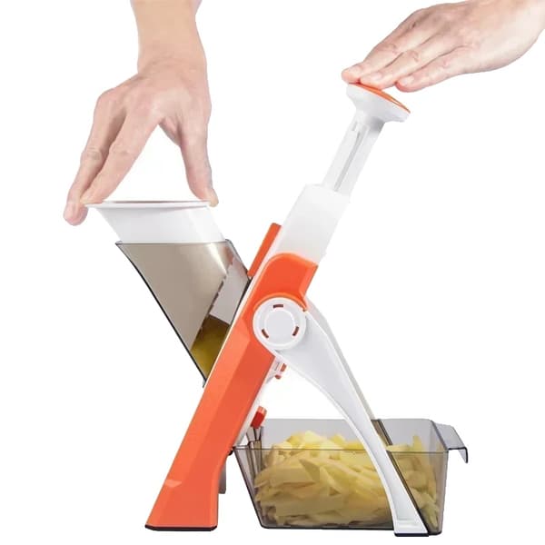 Grøntsagsslicer, 30 skæreindstillinger, rustfrit stålblade,Orange