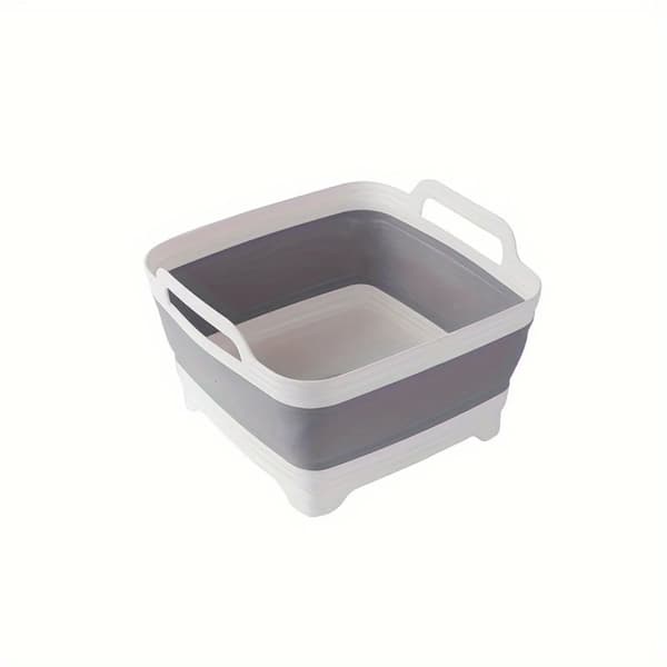 Sammenklappelig si, 2,38 gallons kapacitet, BPA-fri materiale,Hvid Grå