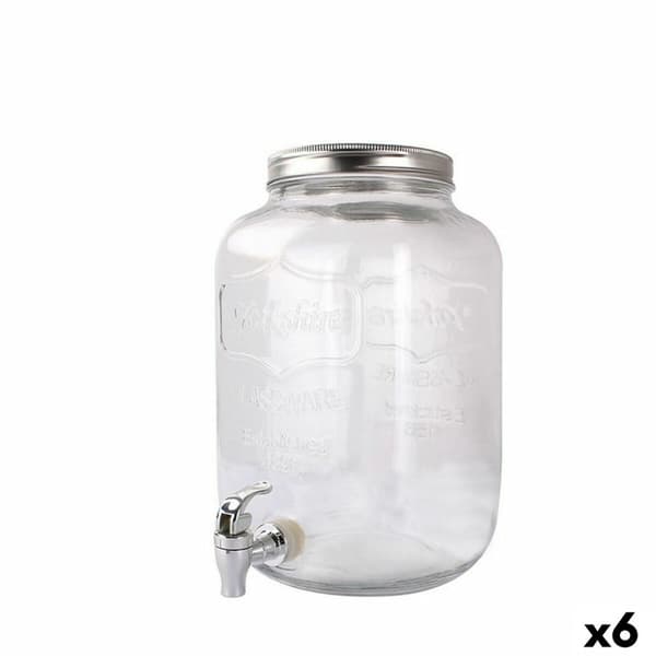 Vattenbehållare med kran La Mediterránea Glas 4 L (6 antal)