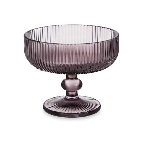 Glass- och milkshakeglas Ränder Grå Glas 310 ml (6 antal)