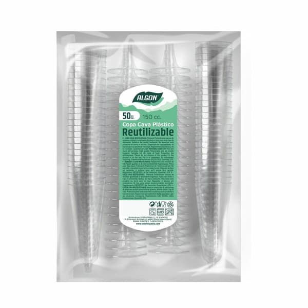 Set med återanvändbara muggar Algon Vinkällare 50 Delar 150 ml (6 antal)