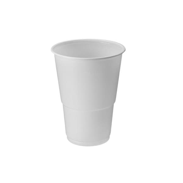 Set med återanvändbara glas Algon Plast Vit 15 Delar 330 ml (24 antal)