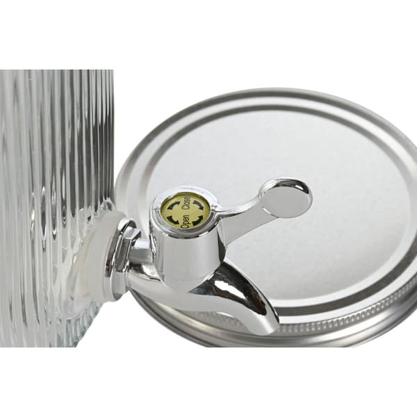 Vattendispenser Home ESPRIT Transparent Metall Silikon Glas ABS 15 x 20 x 23 cm