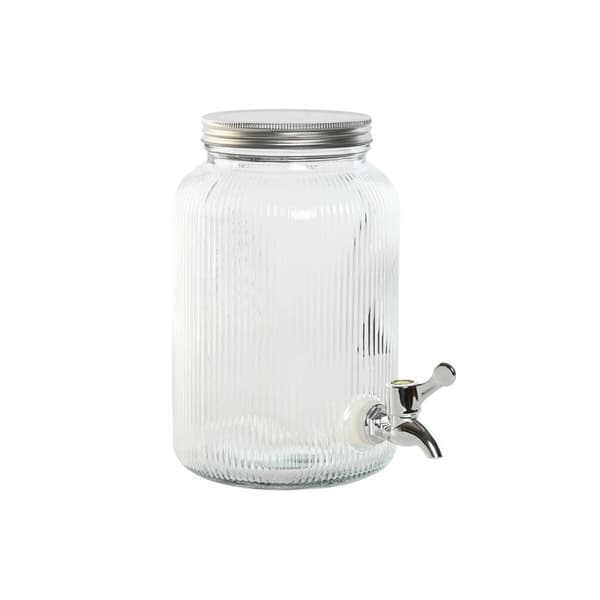 Vattendispenser Home ESPRIT Transparent Metall Silikon Glas ABS 15 x 20 x 23 cm