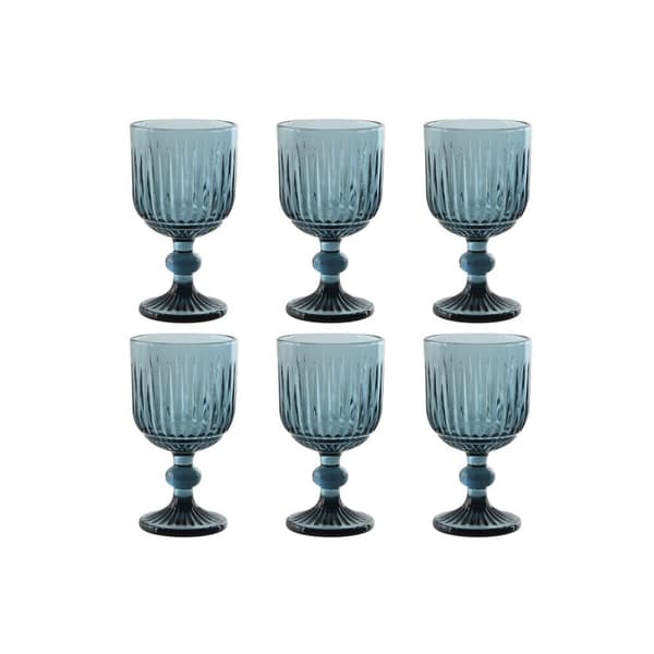 Glasset Home ESPRIT Blå Glas 8 x 8 x 14,5 cm (6 antal)
