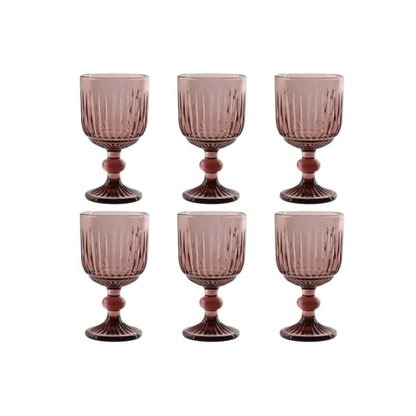 Glasset Home ESPRIT Rosa Glas 8 x 8 x 14,5 cm (6 antal)