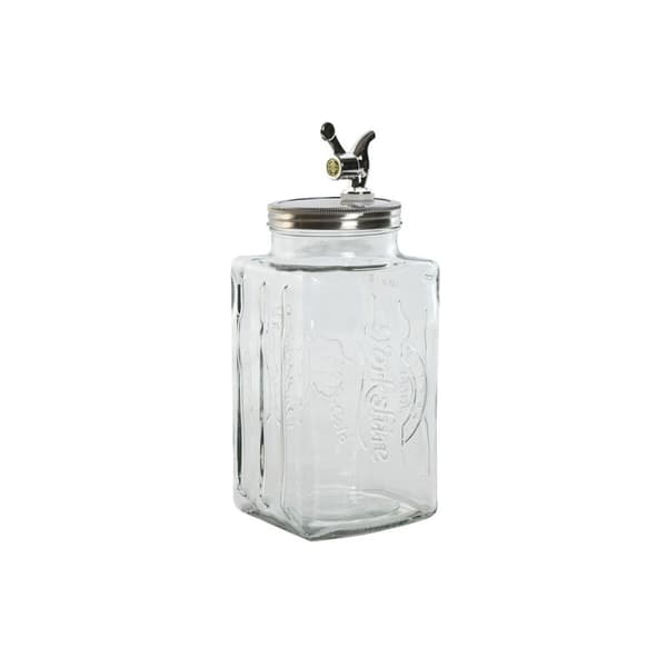 Vattendispenser Home ESPRIT Transparent Metall Glas 13 x 13,5 x 32,5 cm