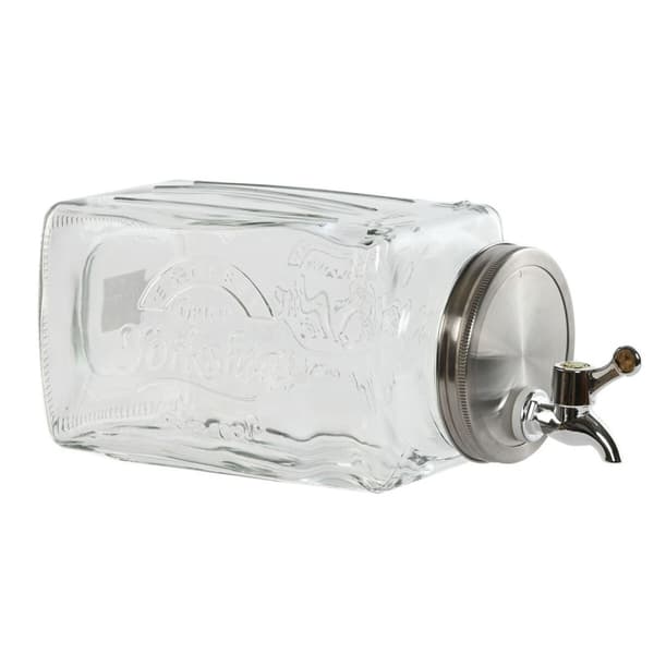 Vattendispenser Home ESPRIT Transparent Metall Glas 13 x 13,5 x 32,5 cm