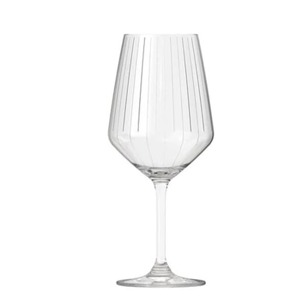 Set med vinglas Inde Carre optics ø 9,8 x 22,2 cm 650 ml 6 Delar