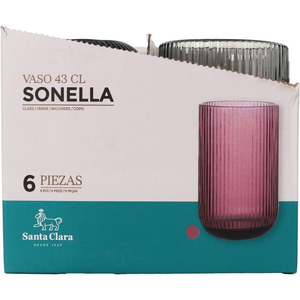 Glas för vatten Santa Clara Sonella Grön 430 ml (36 antal)