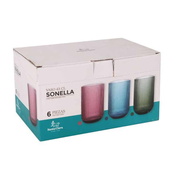 Glas för vatten Santa Clara Sonella Grön 430 ml (36 antal)