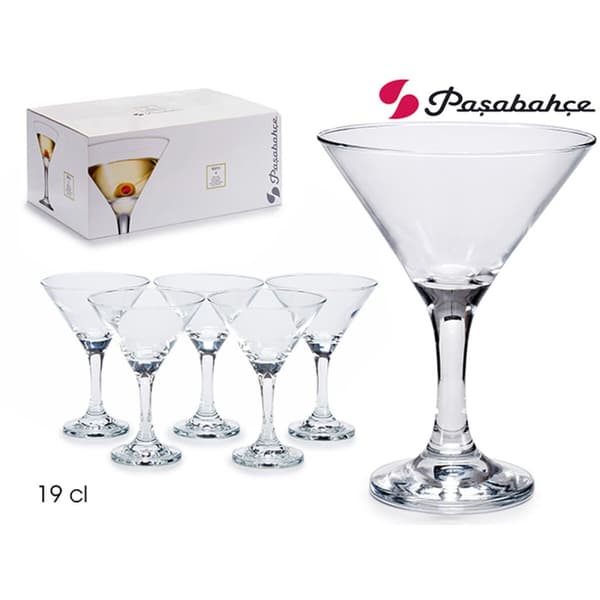 Cocktailglas Pasabahce 1002401-44410 Transparent Glas 190 ml 33 x 15 x 22 cm 10,7 x 13,5 cm 6 Delar