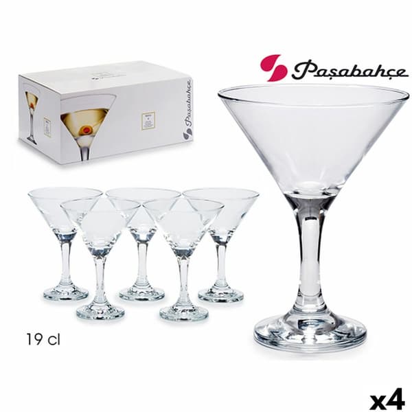 Cocktailglas Pasabahce 1002401-44410 Transparent Glas 190 ml 33 x 15 x 22 cm 10,7 x 13,5 cm 6 Delar