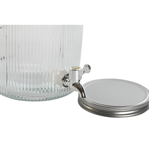 Vattendispenser Home ESPRIT Svart Metall Silikon Glas ABS 5 L 19,6 x 23,5 x 40,5 cm