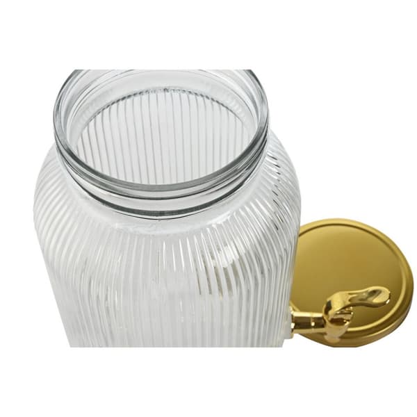 Vattendispenser Home ESPRIT Gyllene Metall Glas 5,5 L 18 x 23,5 x 30 cm