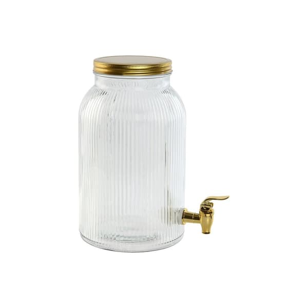 Vattendispenser Home ESPRIT Gyllene Metall Glas 5,5 L 18 x 23,5 x 30 cm