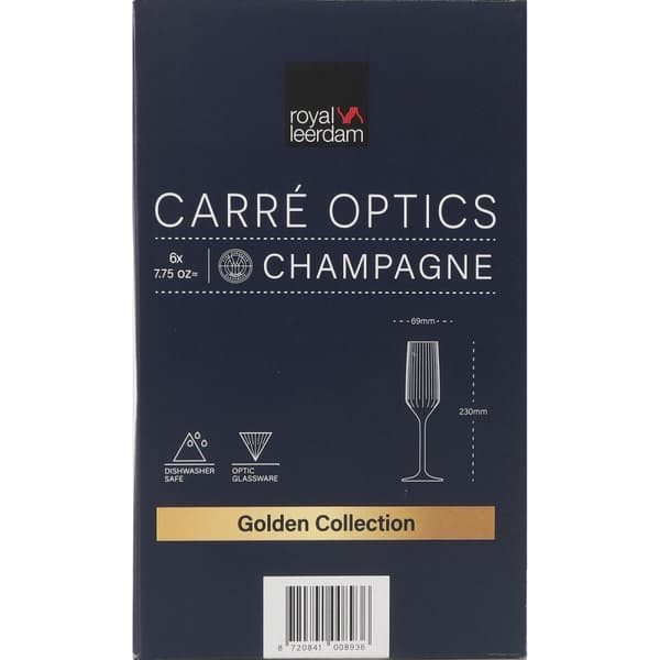 Champagneglas Inde Carre optics 6 Delar