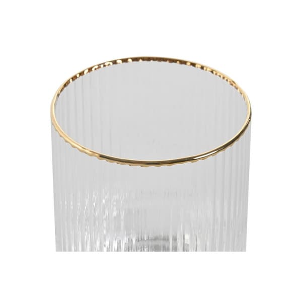 Glasset Home ESPRIT Transparent Gyllene Glas 320 ml (6 antal)