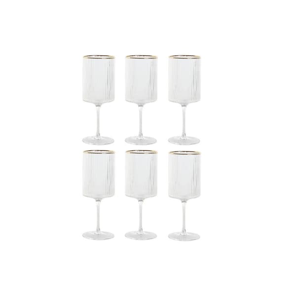 Glasset Home ESPRIT Transparent Gyllene Glas 400 ml (6 antal)