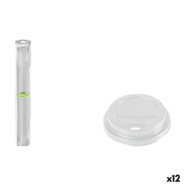 Set med lock för glas Algon 250 ml 100 Delar (12 antal)