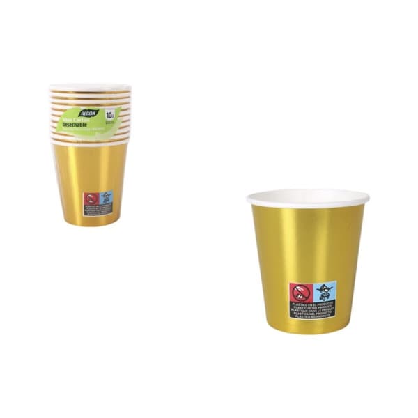 Glasset Algon Gyllene 200 ml 10 Delar (18 antal)