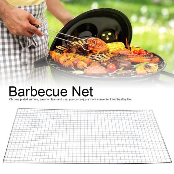 Ruostumattomasta teräksestä valmistettu BBQ-grilliverkko - monikäyttöinen grilliteline leivontaan ja piknikille