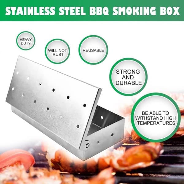 Rygerboks, Kulgrill Rygeboks Bærbar røggenerator Grill Tilbehør (uden rygning af træ)