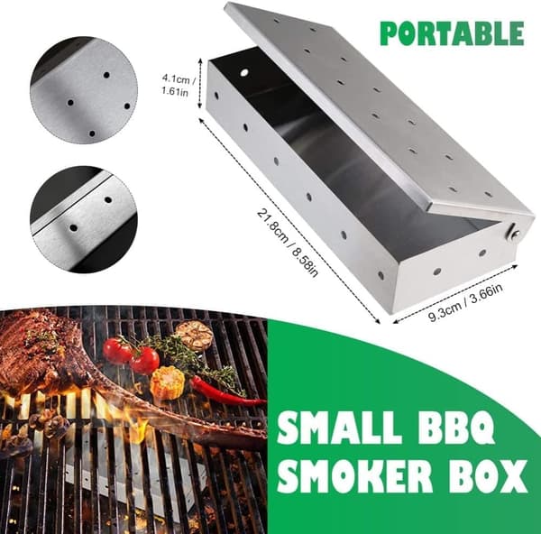 Rygerboks, Kulgrill Rygeboks Bærbar røggenerator Grill Tilbehør (uden rygning af træ)