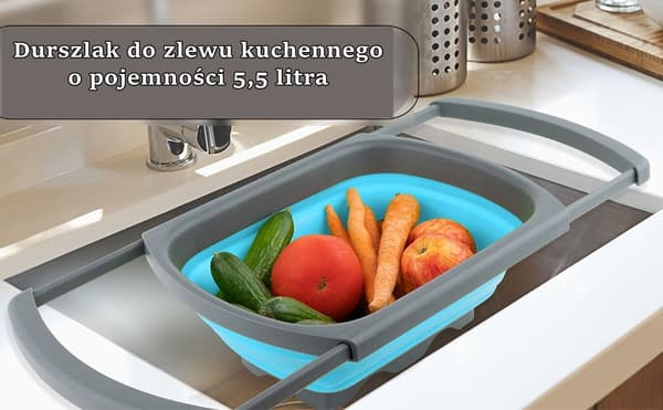 Kokoontaitettava silikonisiivilä, jossa on pidennettävät kahvat