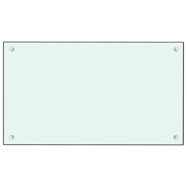 Stänkskydd vit 70x40 cm härdat glas