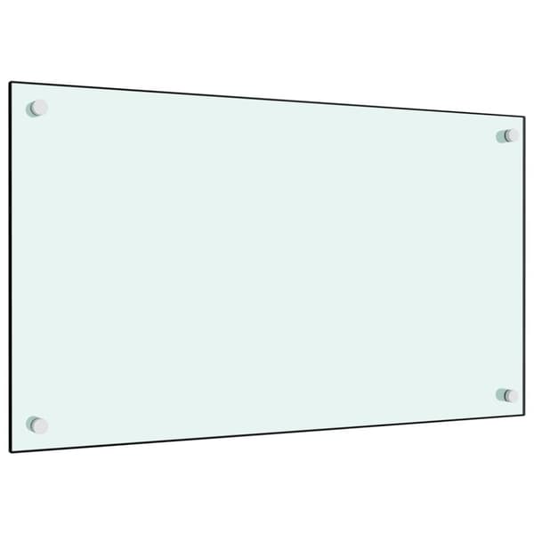 Stänkskydd vit 70x40 cm härdat glas