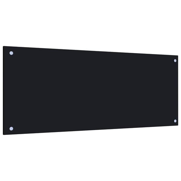 Stänkskydd svart 100x40 cm härdat glas