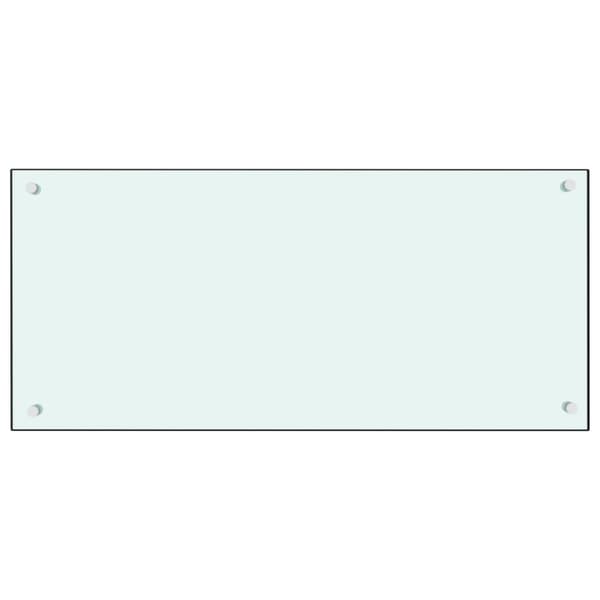 Stänkskydd vit 90x40 cm härdat glas