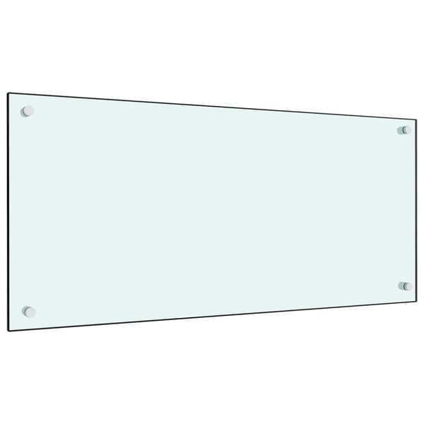 Stänkskydd vit 90x40 cm härdat glas