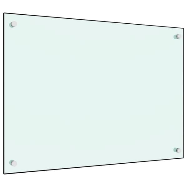 Stänkskydd vit 70x50 cm härdat glas