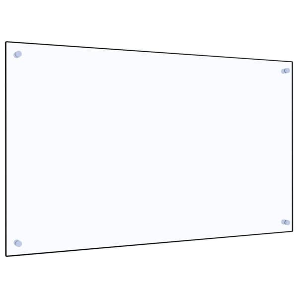 Stänkskydd transparent 100x60 cm härdat glas