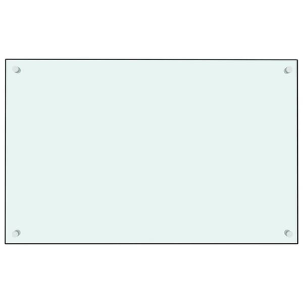 Stänkskydd vit 80x50 cm härdat glas