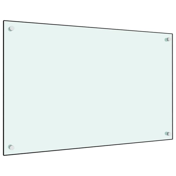 Stänkskydd vit 80x50 cm härdat glas