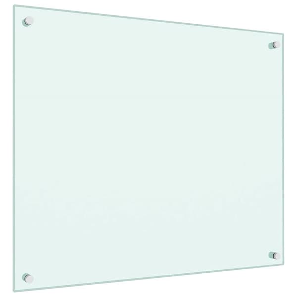 Stänkskydd vit 70x60 cm härdat glas