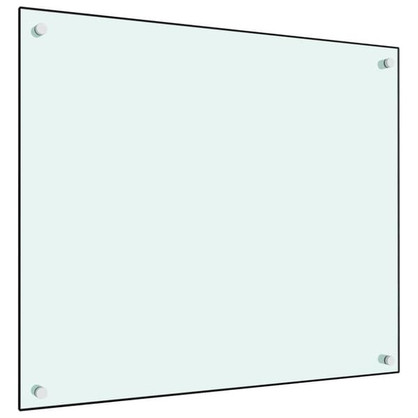 Stänkskydd vit 70x60 cm härdat glas
