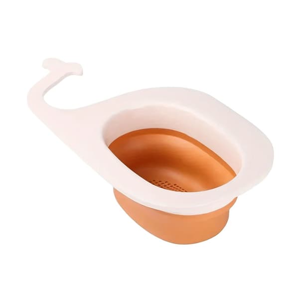 Sænk Hval Drænbasket, Legende Design, Nem at Rengøre,3stk, Orange Hvid